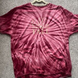 Gildan women’s Burgundy Tie-Dye Tee